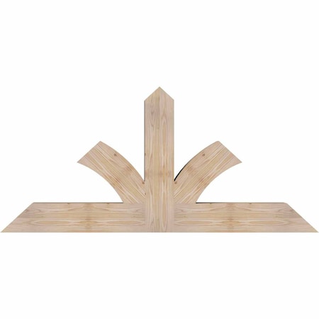 Ekena Millwork Richland Smooth Timber Gable Bracket, Douglas Fir, 60"W x 27"H x 5 1/2"D x 5 1/2"F, 11/12 Pitch GBW060X27X0606RIC00SDF